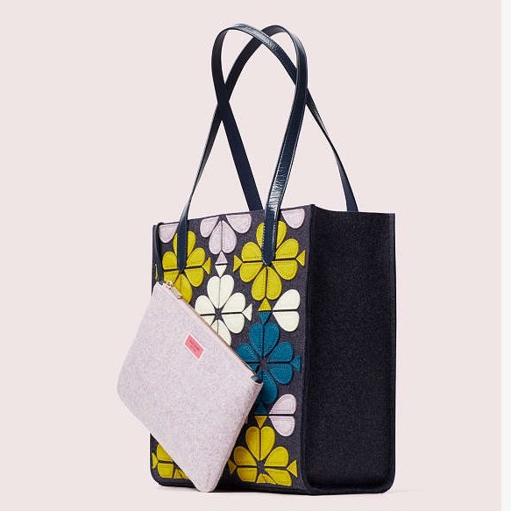 Kate Spade Black and Yellow Floral Tote